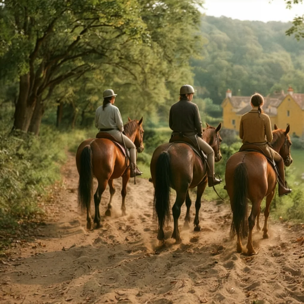 Balade à cheval en Dordogne, autour de Bassillac et Auberoche
